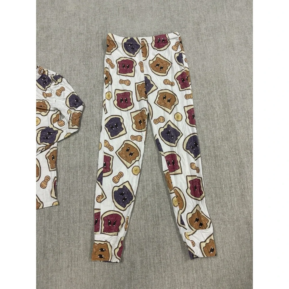 Posh Peanut Peanut Butter Jelly Time 2PC Bamboo Pajama Set Size 7/8